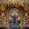 Kate Arche florale Lumières Noël Hiver Toile de fond conçue par Mini MakeBelieve - Kate Backdrop FR