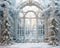 Kate Givré Portail Noël Hiver Toile de fond conçue par Mini MakeBelieve - Kate Backdrop FR