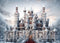 Kate Givré Château Hiver Noël Toile de fond conçue par Mini MakeBelieve - Kate Backdrop FR