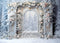 Kate Floral Porte Noël Hiver Blanc Toile de fond conçue par Mini MakeBelieve - Kate Backdrop FR