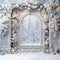 Kate Floral Porte Noël Hiver Blanc Toile de fond conçue par Mini MakeBelieve - Kate Backdrop FR