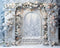 Kate Floral Porte Noël Hiver Blanc Toile de fond conçue par Mini MakeBelieve - Kate Backdrop FR