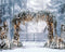 Kate Blanc Floral Porte Parc Toile de fond conçue par Mini MakeBelieve - Kate Backdrop FR