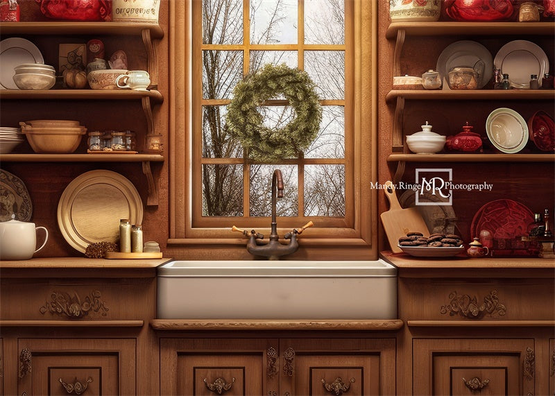 Kate Confortable Noël Cuisine Toile de fond conçue par Mandy Ringe Photographie