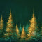 Kate Vert Or Arbres de vacances Toile de fond conçue par Mandy Ringe - Kate Backdrop FR