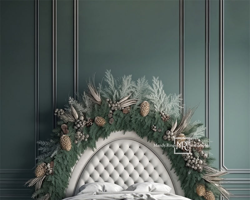 Kate Tête de lit Hiver Verdure Toile de fond conçue par Mandy Ringe - Kate Backdrop FR