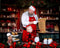Kate Rouge Vert Noël Cuisine Toile de fond conçue par Mandy Ringe - Kate Backdrop FR