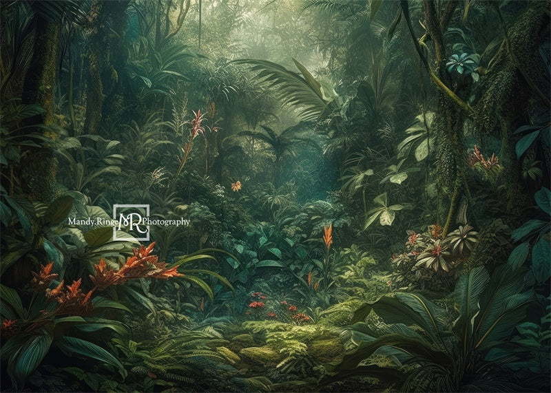 Kate Tropical Jungle Plante Toile de fond conçue par Mandy Ringe - Kate Backdrop FR