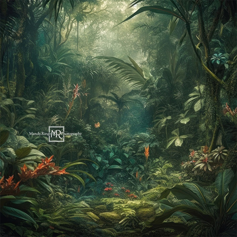 Kate Tropical Jungle Plante Toile de fond conçue par Mandy Ringe - Kate Backdrop FR