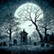 Kate Halloween Cimetière Lune Nuit Toile de fond pour la photographie - Kate Backdrop FR