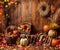 Kate Automne Brun Bois Citrouille Toile de fond pour la photographie - Kate Backdrop FR