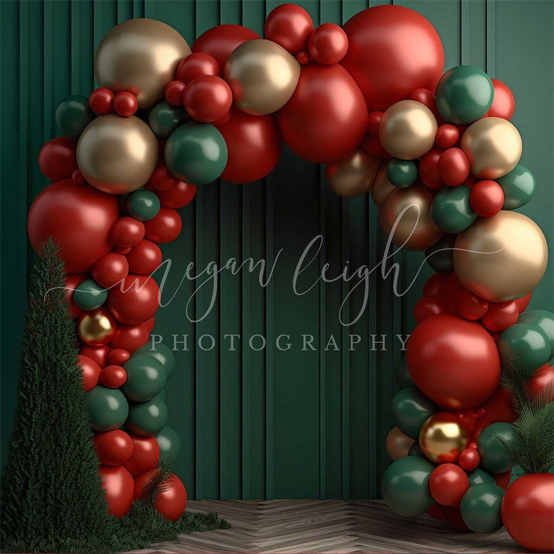 Kate Vert foncé Arche de Ballons Toile de fond conçue par Megan Leigh - Kate Backdrop FR