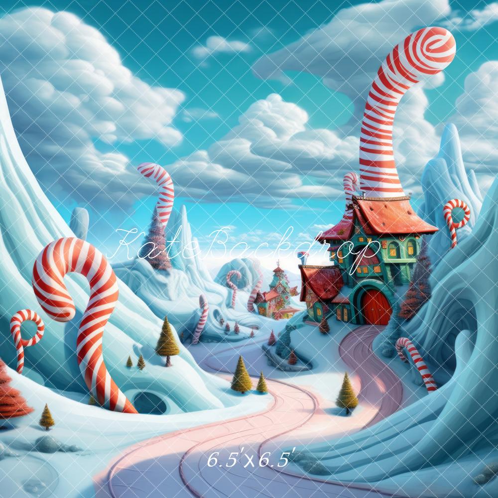 Kate Ville Nuage Bonbons Enfant Toile de fond conçue par Megan Leigh