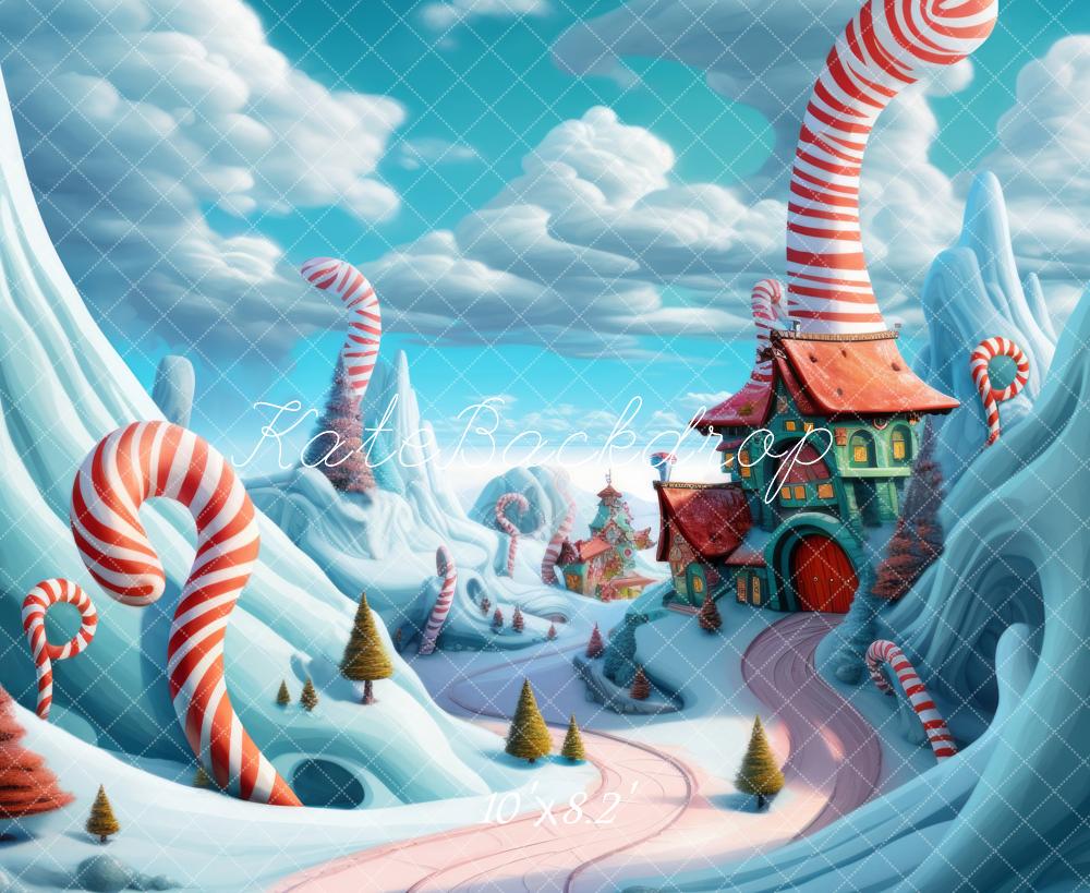 Kate Ville Nuage Bonbons Enfant Toile de fond conçue par Megan Leigh