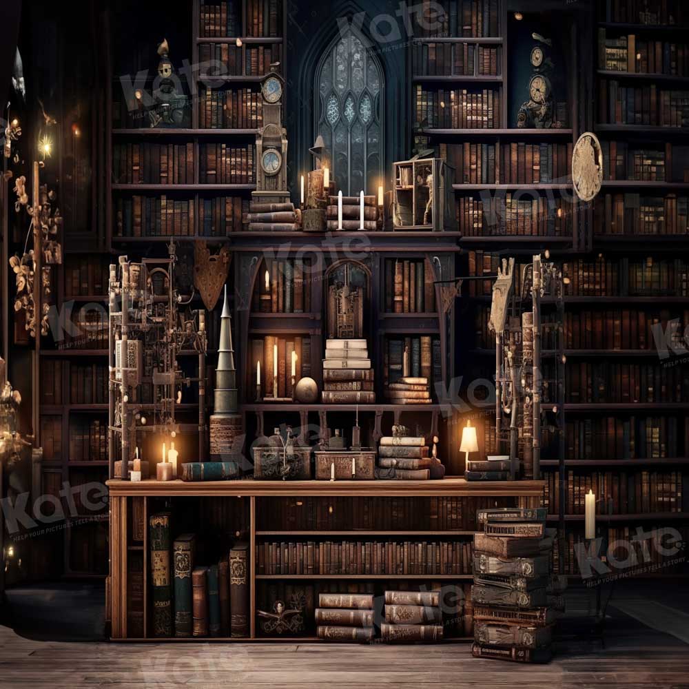 Kate Bibliothèque École Livres Toile de fond Conçu par Chain Photographie - Kate Backdrop FR