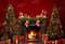 Kate Rouge Sapin de Noël Chaussettes Toile de fond pour la photographie - Kate Backdrop FR