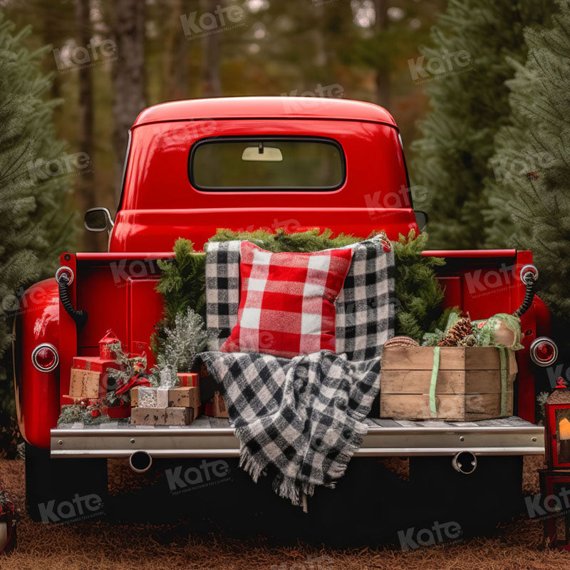 Kate Voiture Noël Arbres Toile de fond pour la photographie - Kate Backdrop FR