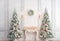 Kate Mur blanc Sapin de Noël Cheminée Toile de fond conçu par Emetselch - Kate Backdrop FR
