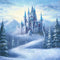 Kate Château Neige Arbres Hiver Toile de fond conçue par GQ - Kate Backdrop FR