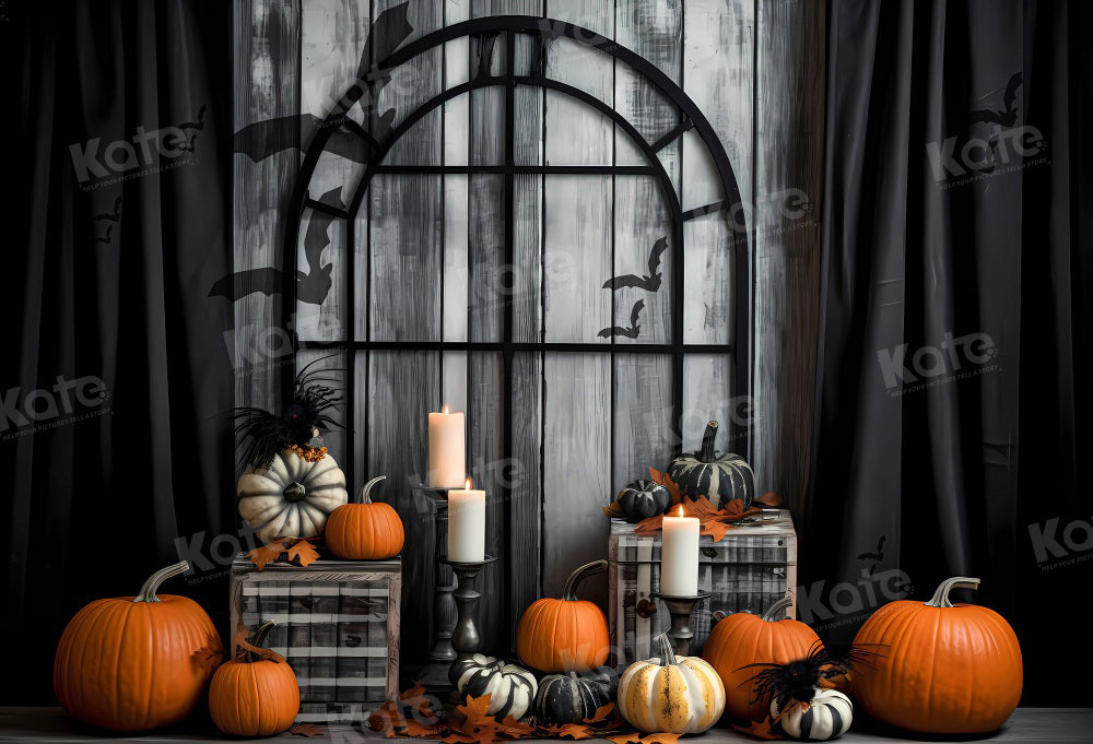 Kate Halloween Citrouille Noir Toile de fond pour la photographie - Kate Backdrop FR