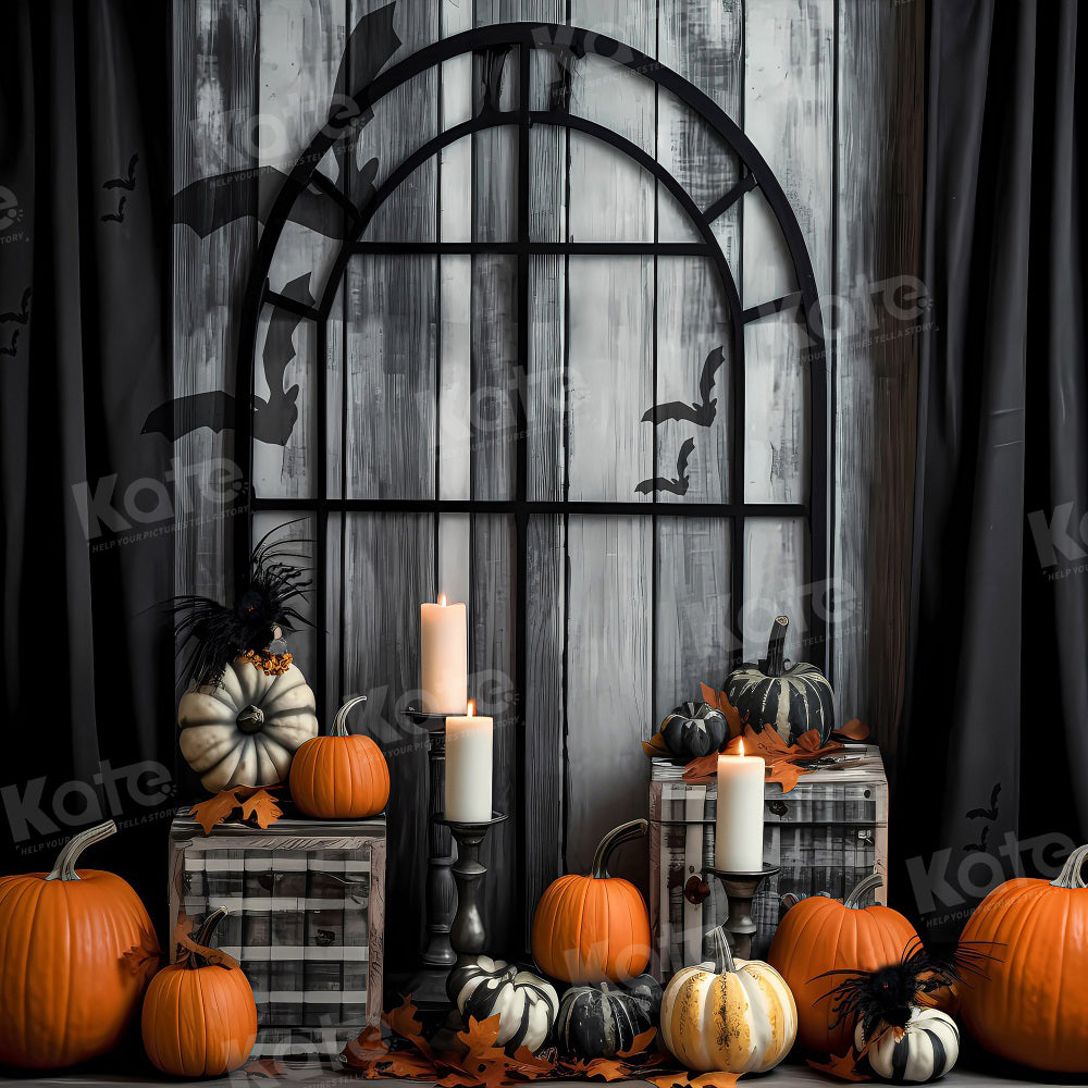 Kate Halloween Citrouille Noir Toile de fond pour la photographie - Kate Backdrop FR