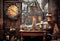 Kate Noël Horloge Vintage Hiver Toile de fond pour la photographie - Kate Backdrop FR