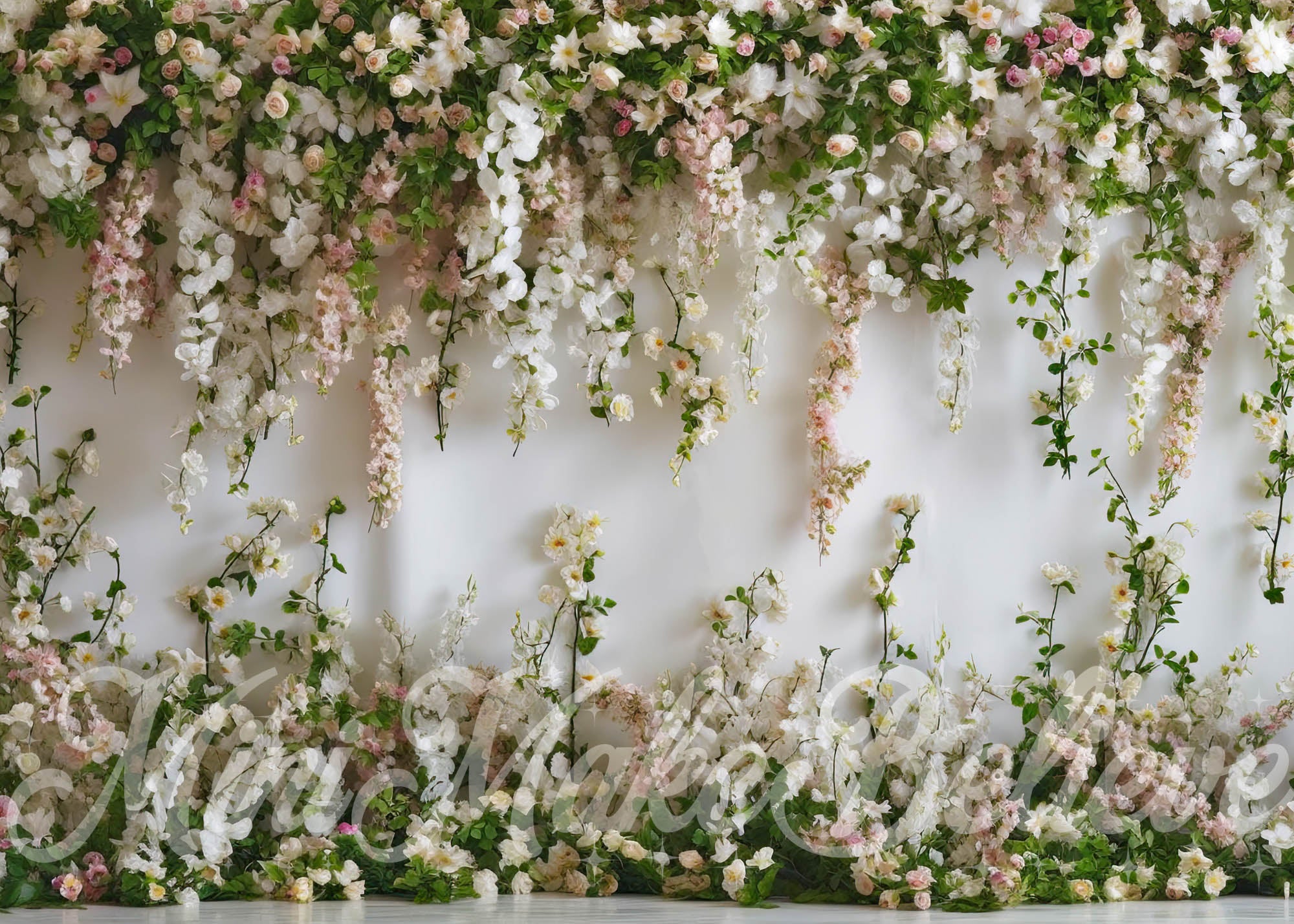 Kate Anniversaire Saint Valentin Mur floral Toile de fond conçue par Mini MakeBelieve
