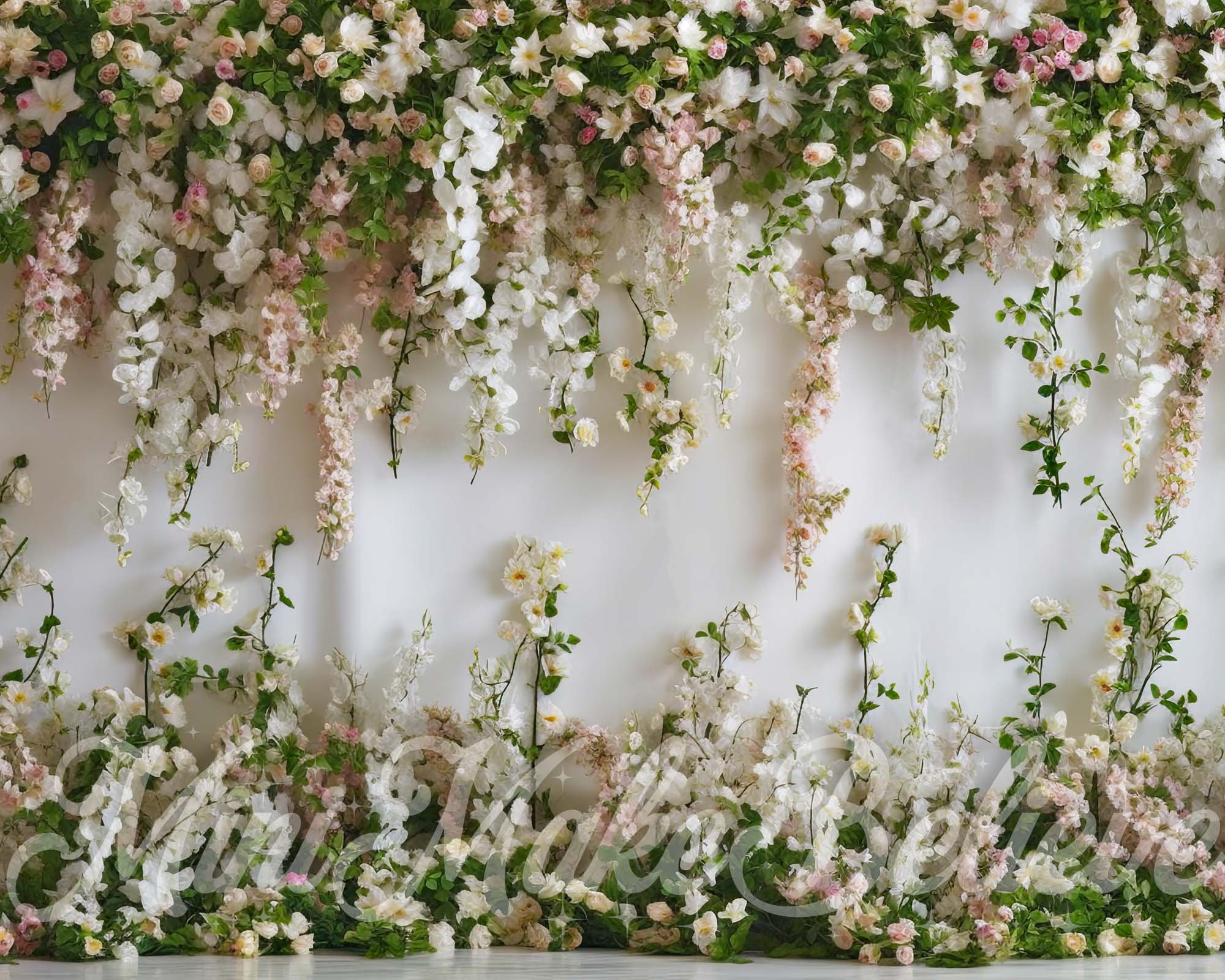 Kate Anniversaire Saint Valentin Mur floral Toile de fond conçue par Mini MakeBelieve