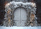 Kate Steampunk Porte Noël Hiver Toile de fond conçue par Mini MakeBelieve - Kate Backdrop FR