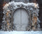 Kate Steampunk Porte Noël Hiver Toile de fond conçue par Mini MakeBelieve - Kate Backdrop FR