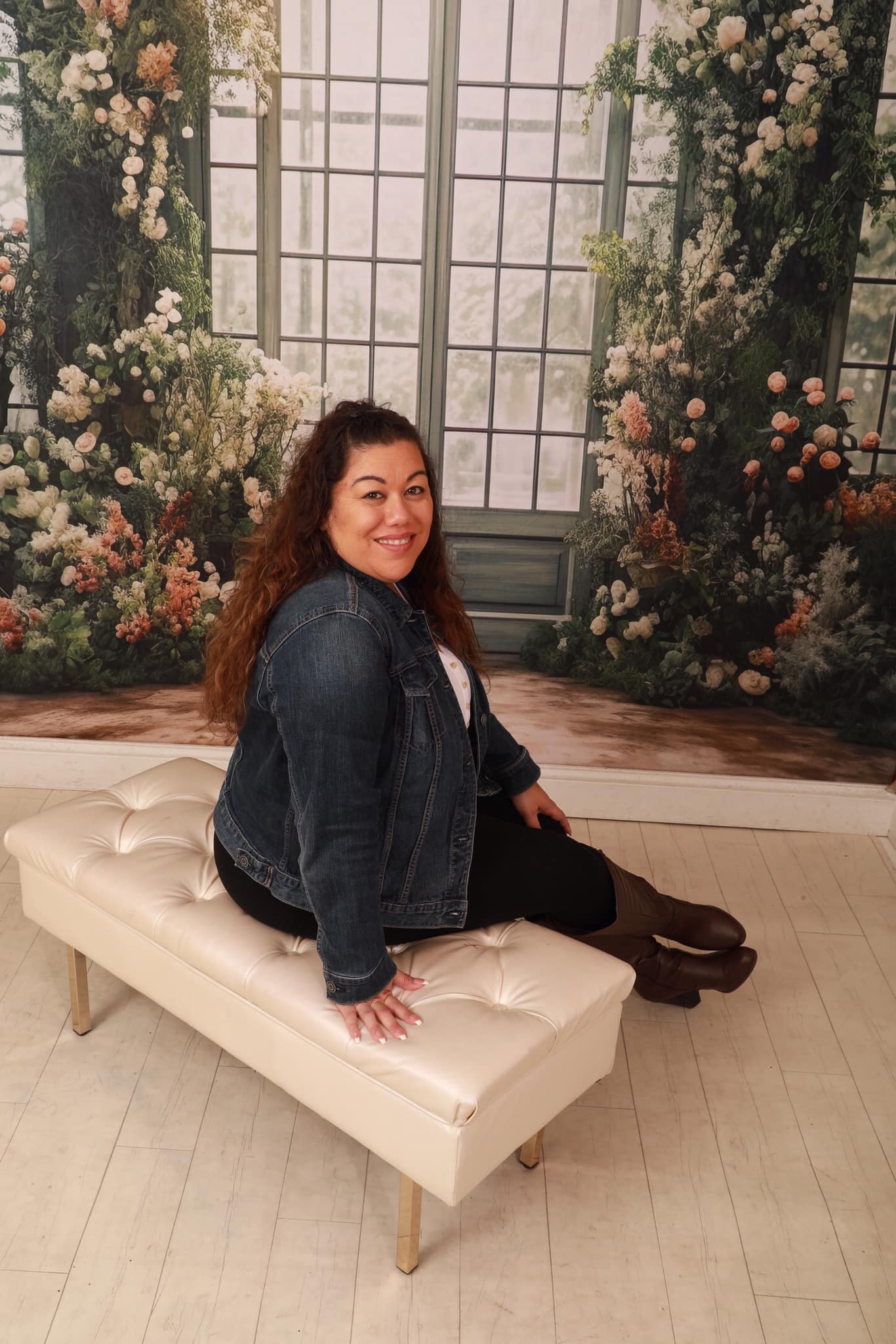 Kate Valentin Printemps Romantique Floral Toile de fond conçue par Mini MakeBelieve - Kate Backdrop FR