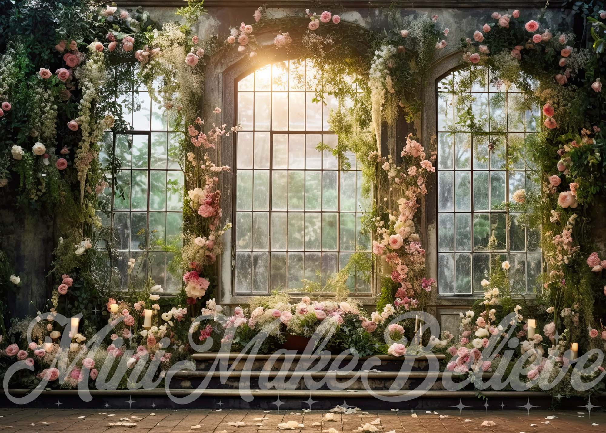 Kate Mariage Romantique Printemps Roses Toile de fond conçue par Mini MakeBelieve - Kate Backdrop FR
