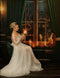 Kate Ville Nuit Fenêtre Rideau Vert Toile de fond pour la photographie - Kate Backdrop FR