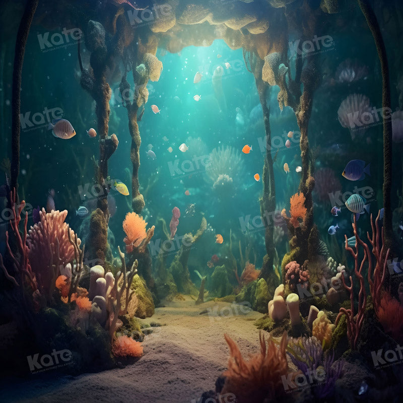 Kate Océan Poissons Sous-marin Plante Toile de fond pour la photographie - Kate Backdrop FR