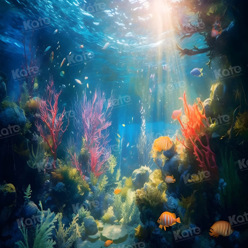Kate Lumière Poissons Sous-marin Plante Toile de fond pour la photographie - Kate Backdrop FR