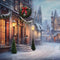 Kate Noël Hiver Maisons Nuit Toile de fond pour la photographie - Kate Backdrop FR