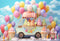 Kate Stand de glace Ballons Coloré Toile de fond pour la photographie - Kate Backdrop FR