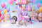 Kate Stand de glace Ballons Coloré Toile de fond pour la photographie