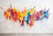 Kate Retour à l'école Mur blanc Coloré Peinture Toile de fond pour la photographie - Kate Backdrop FR
