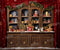 Kate Rideau Rouge Cuisine Armoire Brun Toile de fond pour la photographie - Kate Backdrop FR