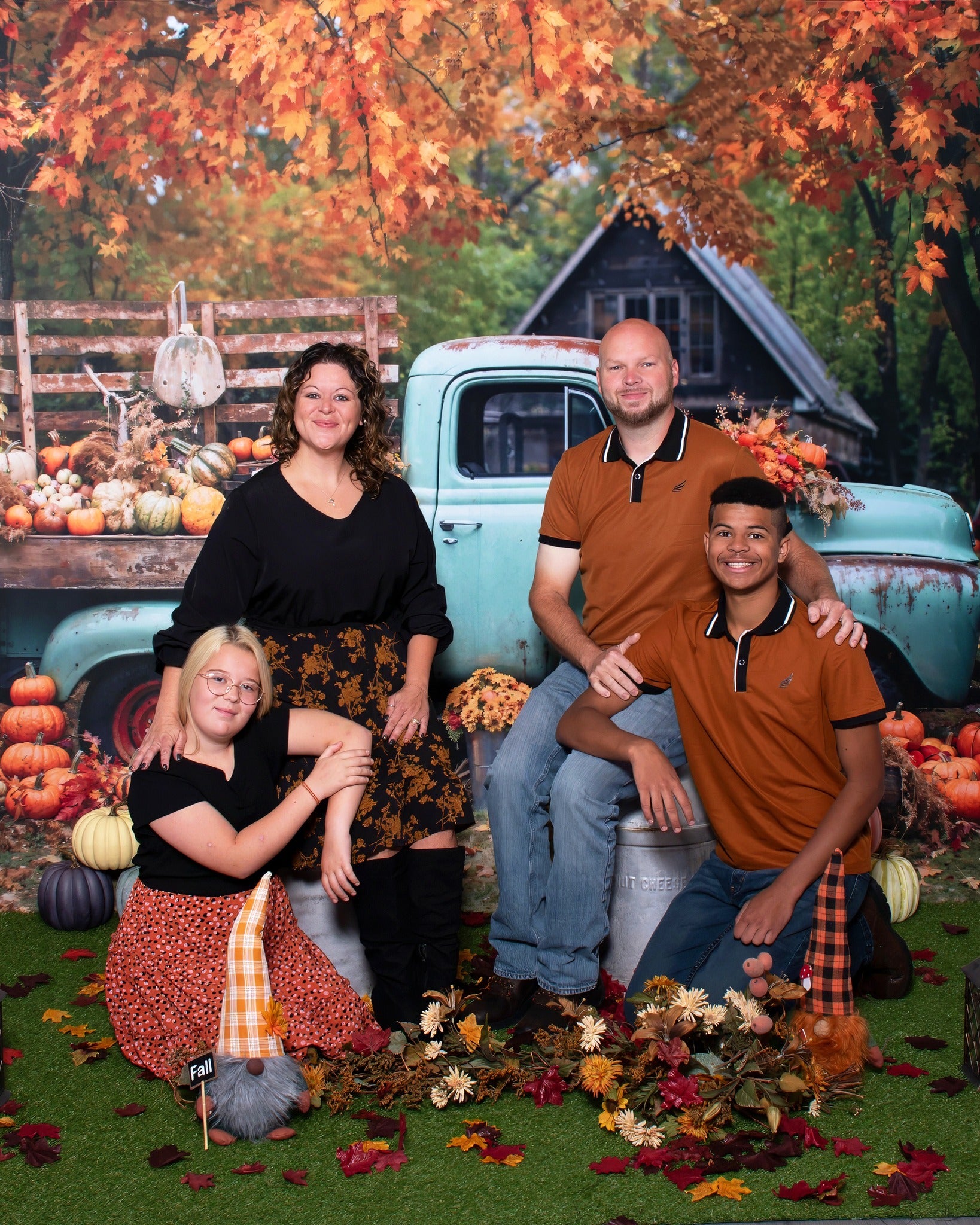 Kate Automne Camion Citrouille Récolte Toile de fond pour la photographie - Kate Backdrop FR