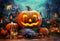 Kate Halloween Citrouilles Voiture Toile de fond pour la photographie - Kate Backdrop FR