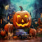 Kate Halloween Citrouilles Voiture Toile de fond pour la photographie - Kate Backdrop FR