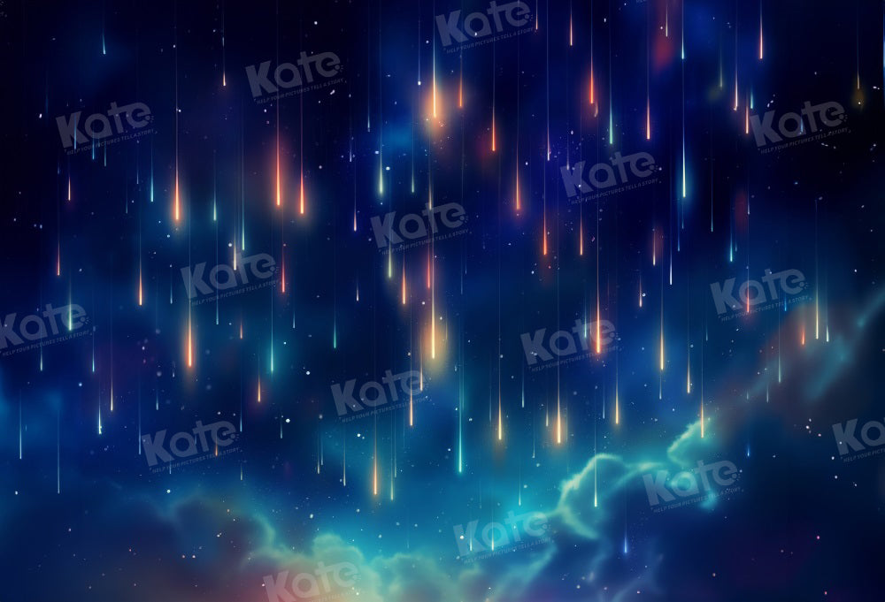 Kate Nuit Ciel Étoile Météore Bleu Toile de fond pour la photographie - Kate Backdrop FR