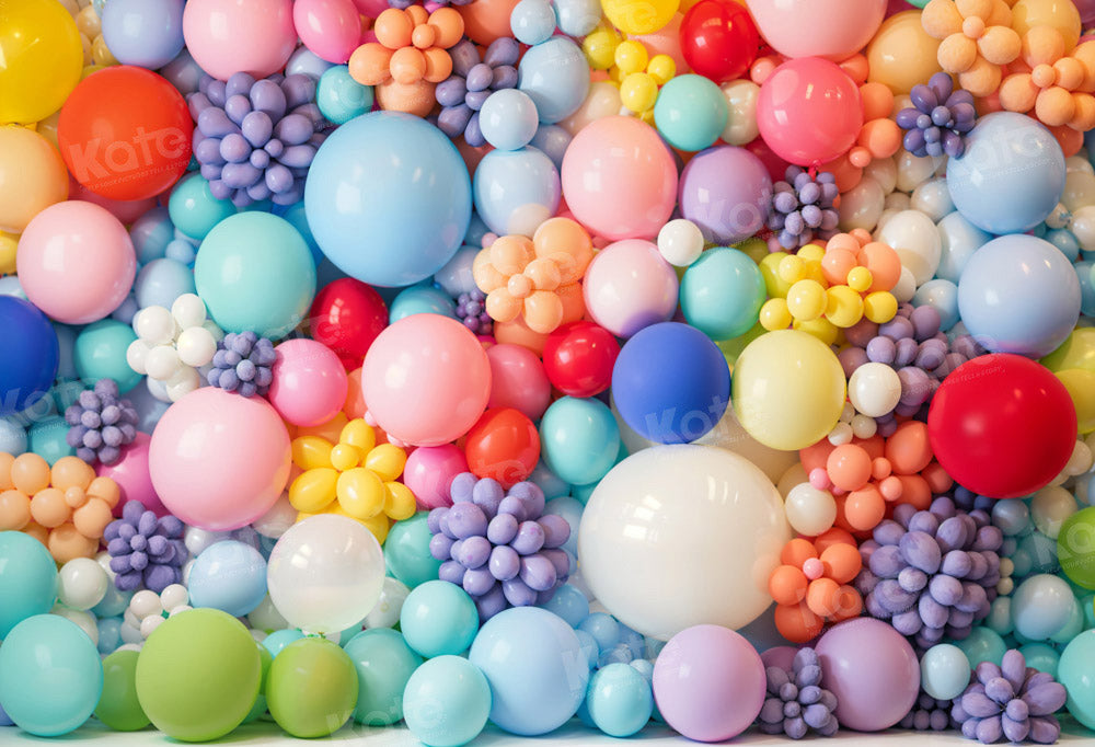 Kate Ballons Cake smash Coloré Toile de fond Conçu par Chain Photographie