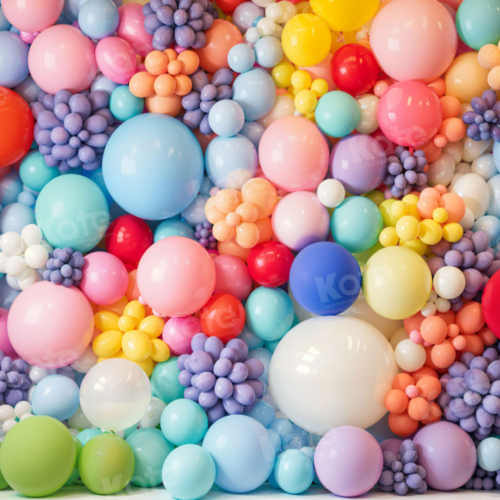 Kate Ballons Cake smash Coloré Toile de fond Conçu par Chain Photographie