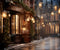 Kate Sapin de Noël Ville Nuit Rue Toile de fond pour la photographie - Kate Backdrop FR