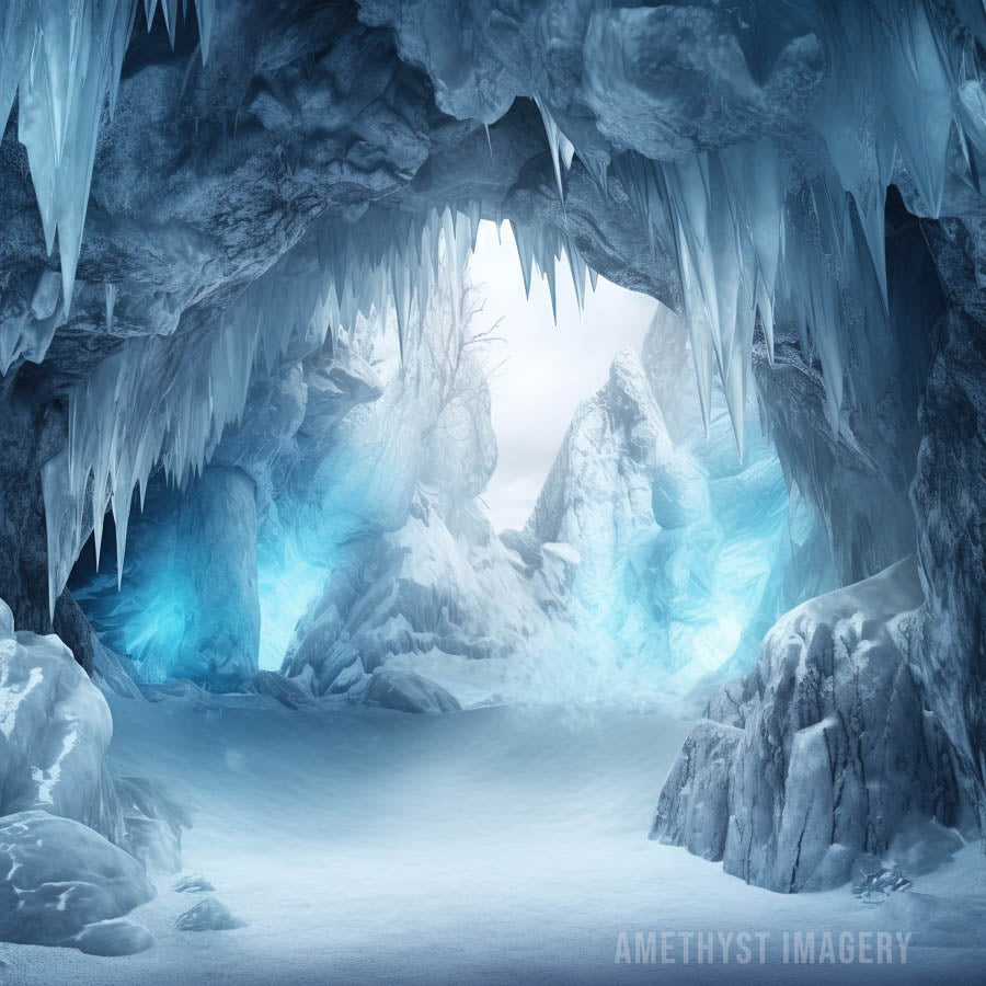 Kate Glace gelée Grotte Bleu Toile de fond conçu par Angela Marie Photographie