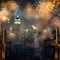 Kate Nouvelles années Fête Feux d'artifice Toile de fond Conçu par Happy Squirrel Design - Kate Backdrop FR