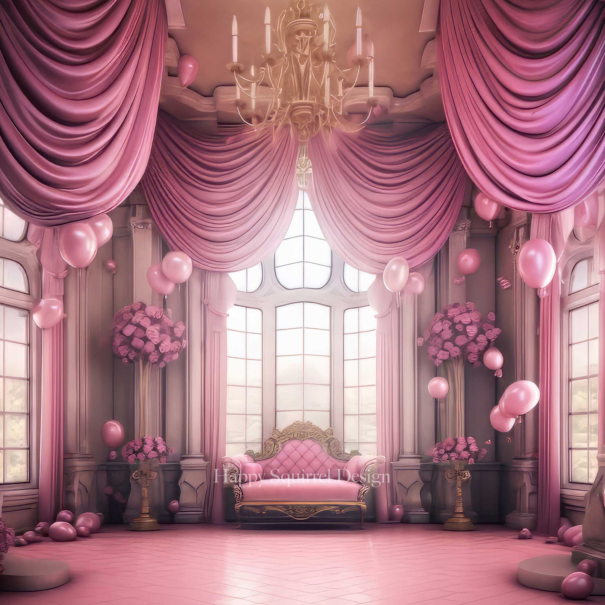 Kate Chambre Princesse Mariage Toile de fond Conçu par Happy Squirrel Design - Kate Backdrop FR